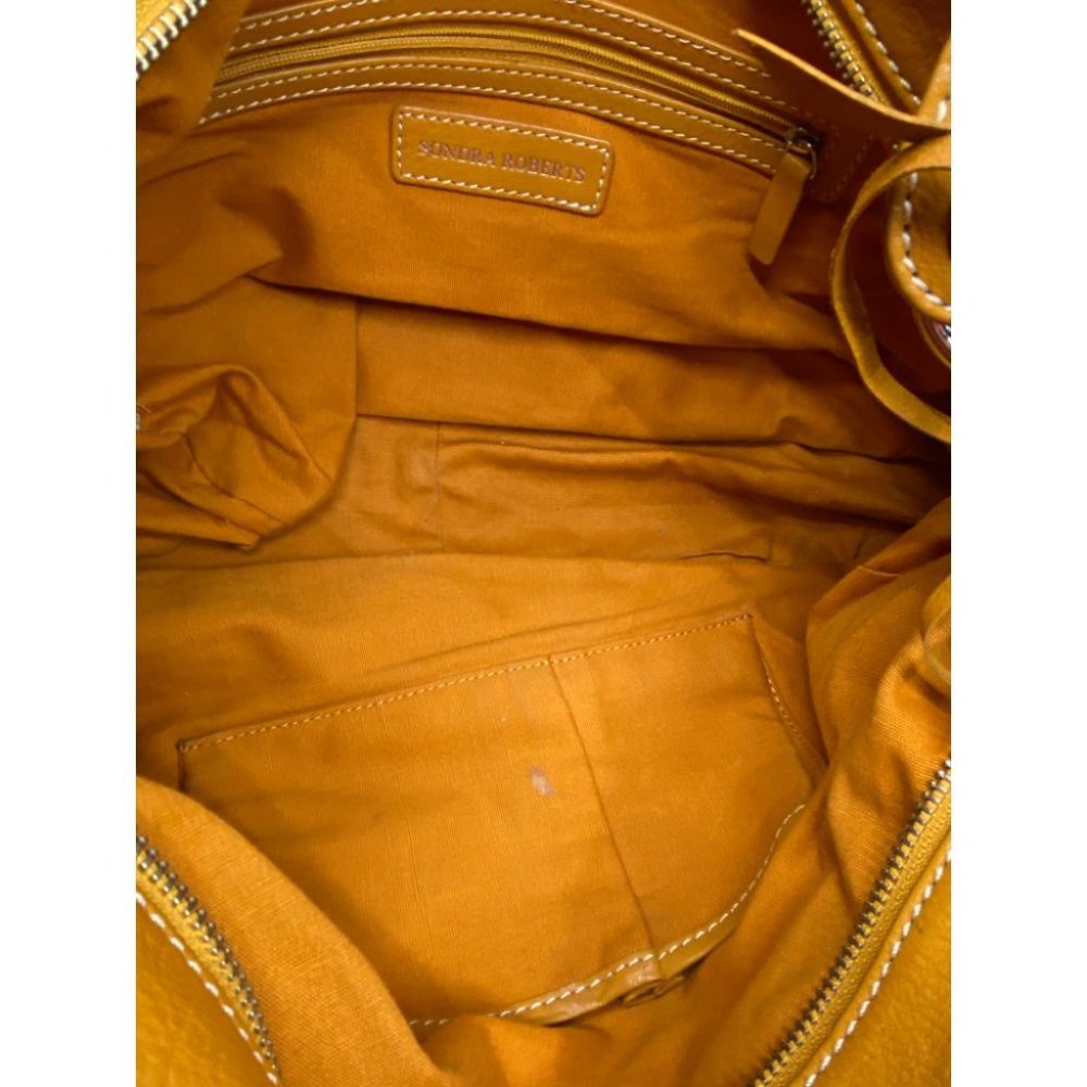 Sondra Roberts Orange Leather Shoulder/ Handbag - Picture 13 of 16